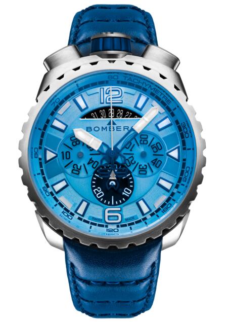 Fake Bomberg Bolt-68 BS45CHSS.050-7.3 Steel Blue Sapphire Chronograph watch